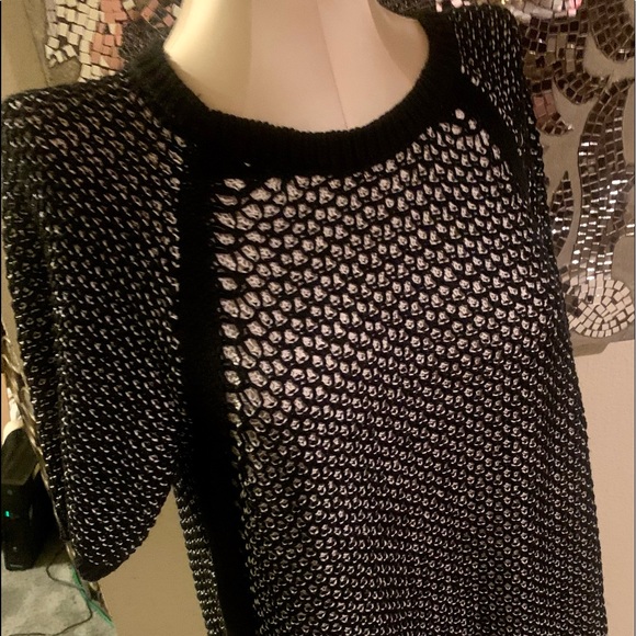 Calvin Klein black white sweater large - Picture 1 of 5